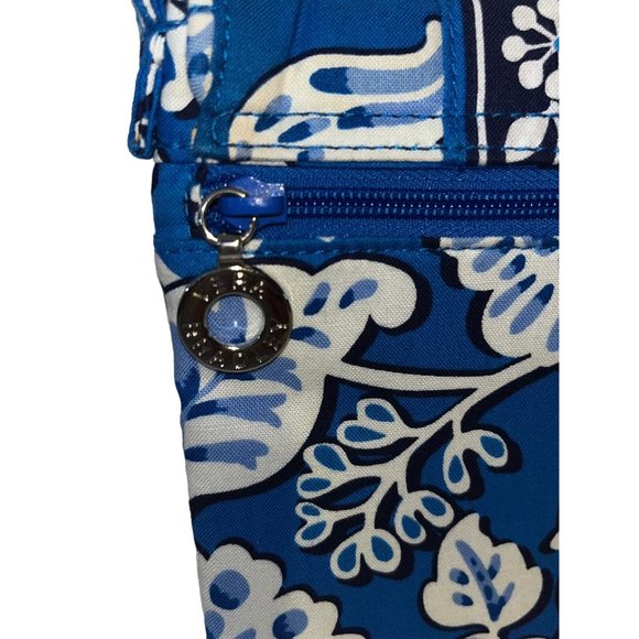 Vera Bradley Glenna Mini Crossbody Shoulder Purse Bag Blue Paisley Floral - Picture 4 of 12